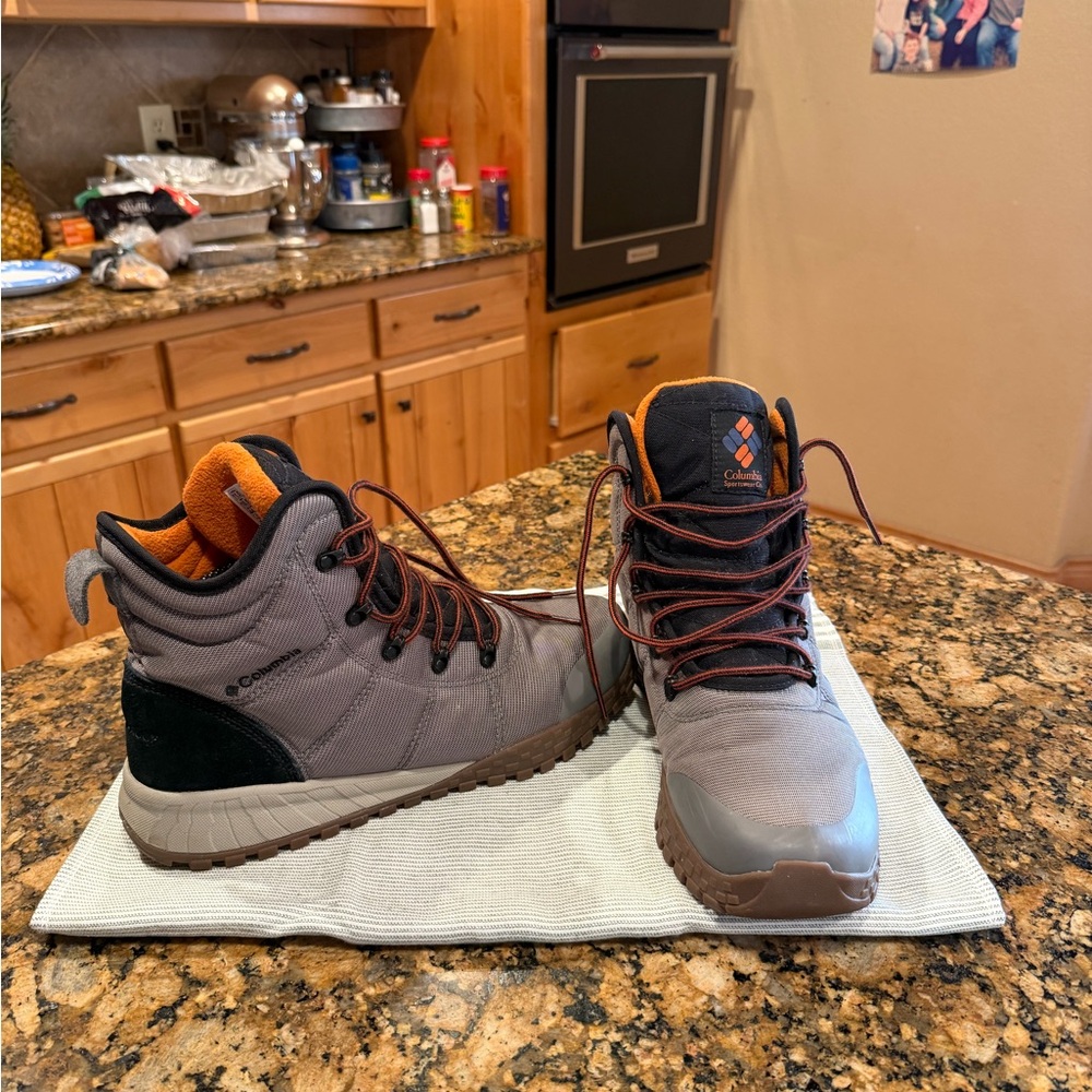 Columbia Men’s Gray and Orange Waterproof Hiking Boots